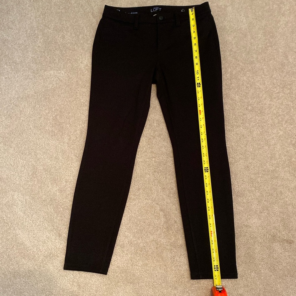 Loft Modern skinny stretch pants 10p Black